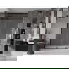 Mexen Velar 140 cm-es, fekete, szálcsiszolt tolóajtós zuhanykabin - 871-140-000-31-70