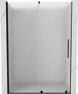 Mexen Velar uși de duș culisante 150 cm, înghețat, negre - 871-150-000-31-70