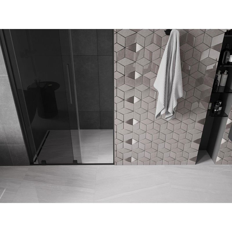 Mexen Velar uși de duș glisante 90 cm, grafit, negru - 871-090-000-41-70