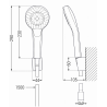Mexen R-05 lyukas zuhany szett, Fekete - 785055052-70