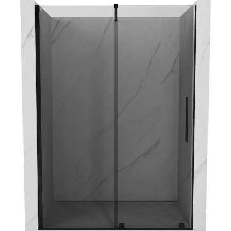 Mexen Velar tolóajtós zuhanykabin 130 cm, grafit, fekete - 871-130-000-41-70