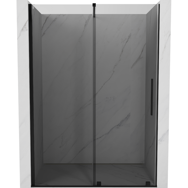 Mexen Velar tolóajtós zuhanyajtó 150 cm, grafit, fekete - 871-150-000-41-70