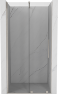 Mexen Velar zuhanyajtó tolóajtó 90 cm, átlátszó, kefélt nikkel - 871-090-000-01-97