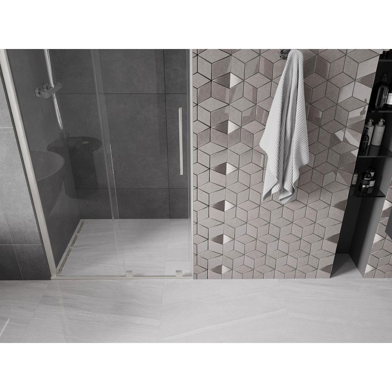 Mexen Velar uși de duș glisante 90 cm, transparent, nichel periat - 871-090-000-01-97