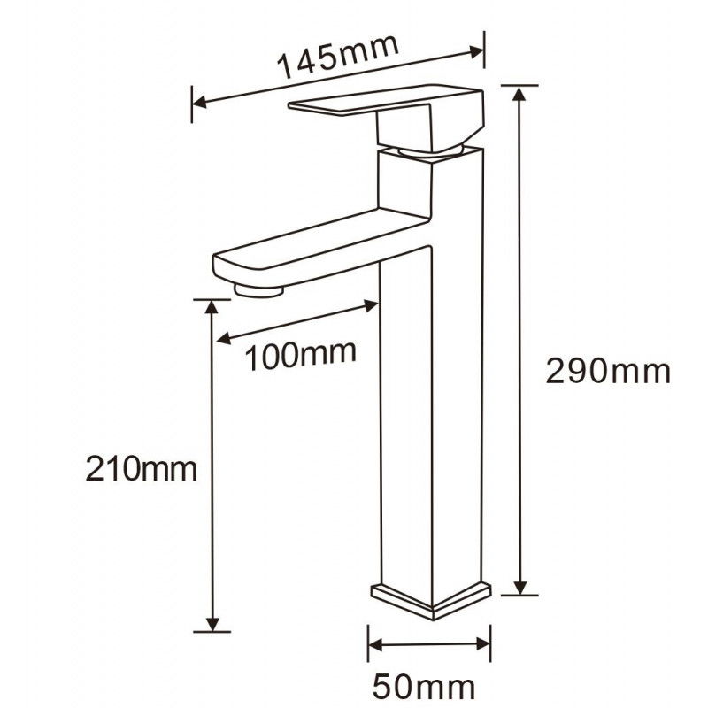 Mexen Emma robinet înalt pentru chiuvetă, inox - 71910-00