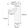 Mexen Emma baterie de chiuvetă înaltă, inox - 71910-00