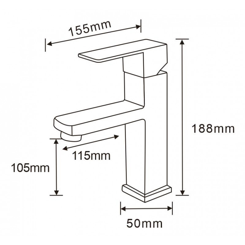 Mexen Emma baterie de baie, aurie periată - 71900-50