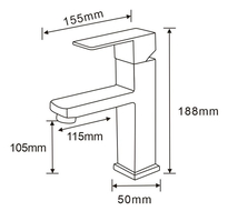 Mexen Emma mosdócsaptelep, arany szálcsiszolt - 71900-50