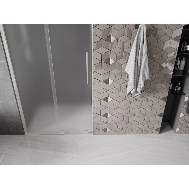 Mexen Velar uși de duș glisante 100 cm, geam mat, nichel periat - 871-100-000-31-97