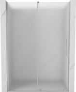 Mexen Velar tolóajtós zuhanyajtó 140 cm, homokfúvott, kefélt nikkel - 871-140-000-31-97