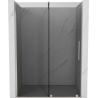 Mexen Velar 140 cm-es tolóajtós zuhanyzóajtó, grafit, csiszolt nikkel - 871-140-000-41-97