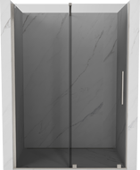 Mexen Velar toló zuhanyajtó 130 cm, grafit, kefélt nikkel - 871-130-000-41-97