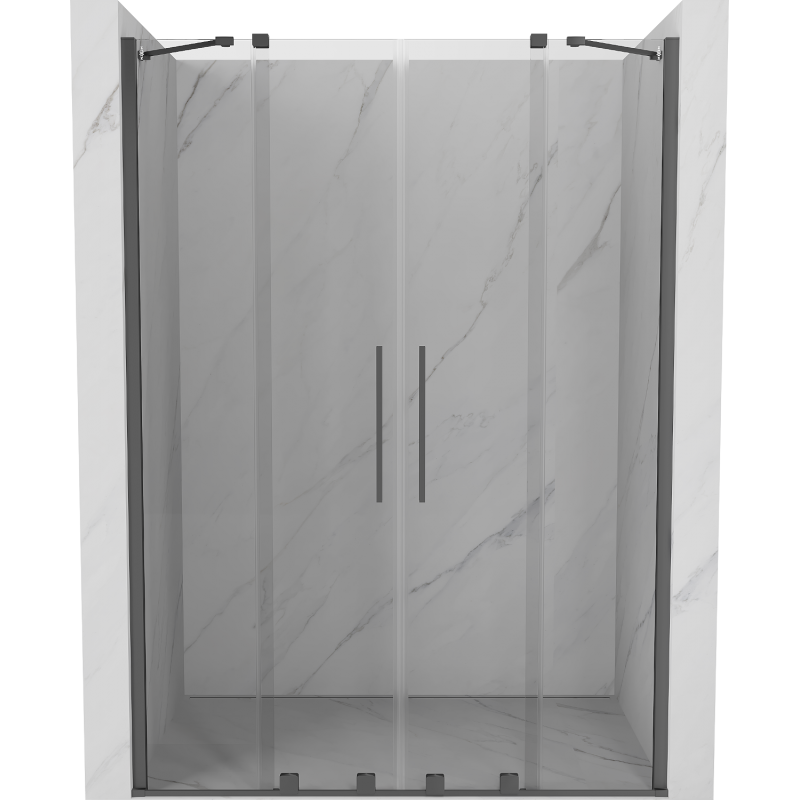 Mexen Velar Duo uși de duș glisante 150 cm, transparent, metal armat - 871-150-000-02-95