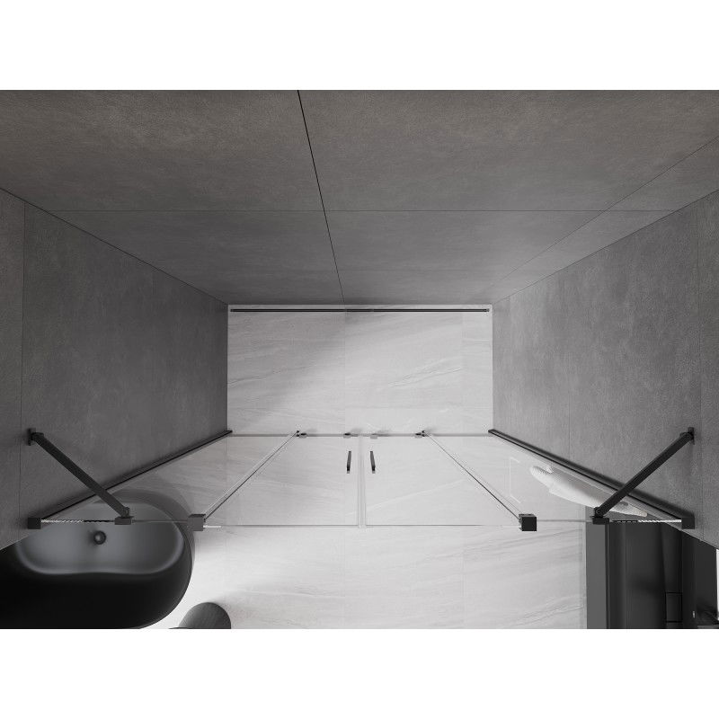 Mexen Velar Duo 170 cm-es tolóajtós zuhanyajtók, átlátszó, gun metal - 871-170-000-02-95