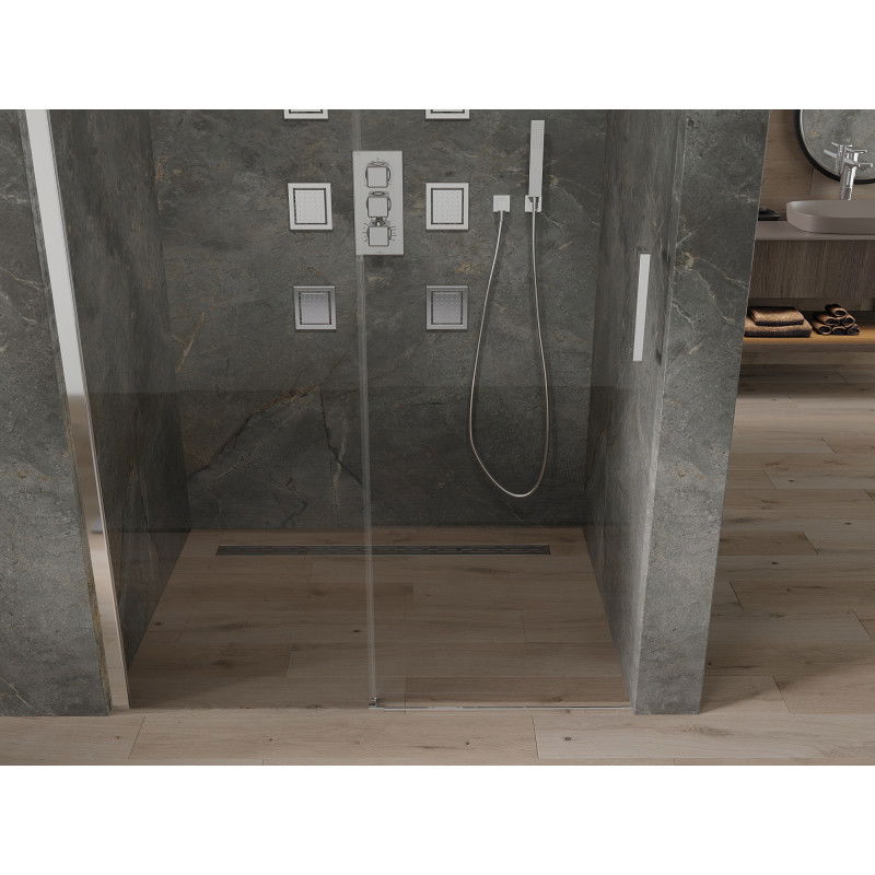 Mexen Omega tolóajtós zuhanykabin 150 cm, átlátszó, króm - 825-150-000-01-00