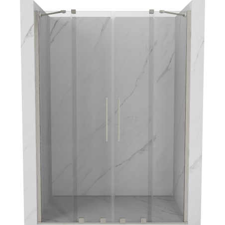 Mexen Velar Duo uși de duș glisante 150 cm, transparente, nichel periat - 871-150-000-02-97