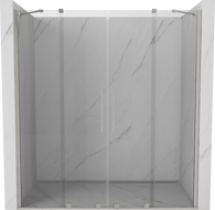 Mexen Velar Duo uși de duș glisante 200 cm, transparente, nichel periat - 871-200-000-02-97