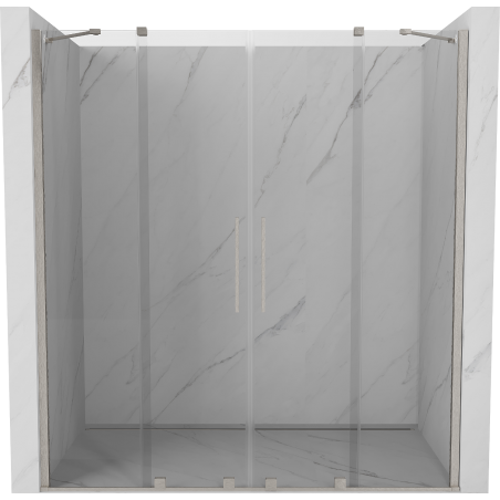 Mexen Velar Duo uși de duș glisante 180 cm, transparente, nichel periat - 871-180-000-02-97