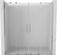 Mexen Velar Duo uși de duș glisante 170 cm, înghețat, crom - 871-170-000-32-01