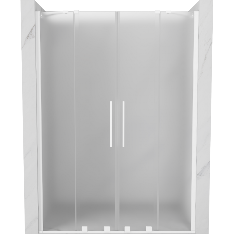 Mexen Velar Duo uși de duș culisante 140 cm, mat, alb - 871-140-000-32-20