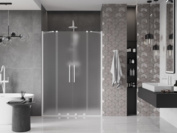 Mexen Velar Duo uși de duș glisante 150 cm, mat, alb - 871-150-000-32-20