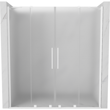 Mexen Velar Duo uși de duș glisante 180 cm, mat, alb - 871-180-000-32-20