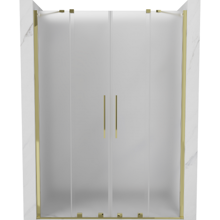 Mexen Velar Duo uși de duș glisante 160 cm, mat, aurii - 871-160-000-32-50