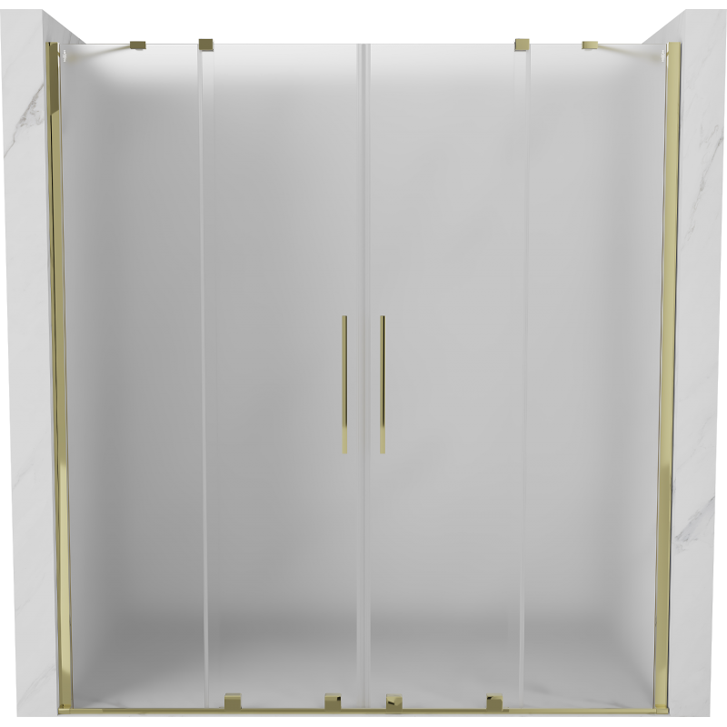 Mexen Velar Duo uși de duș glisante 180 cm, brumate, aurii - 871-180-000-32-50
