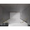 Mexen Velar Duo uși de duș glisante 140 cm, înghețat, auriu periat - 871-140-000-32-55