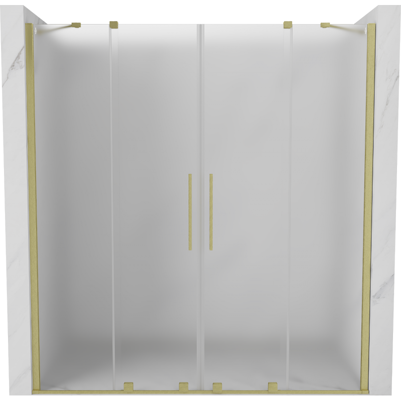 Mexen Velar Duo uși de duș glisante 180 cm, mat, auriu periat - 871-180-000-32-55