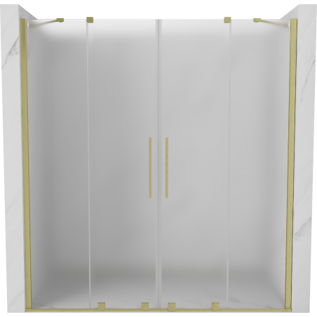 Mexen Velar Duo uși de duș glisante 180 cm, mat, auriu periat - 871-180-000-32-55
