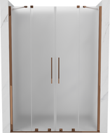 Mexen Velar Duo uși de duș glisante 140 cm, geruite, aur roz - 871-140-000-32-60