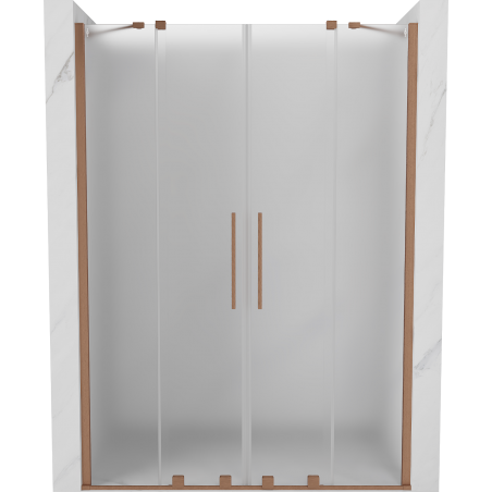 Mexen Velar Duo uși de duș glisante 140 cm, mat, cupru periat - 871-140-000-32-65