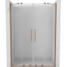 Mexen Velar Duo uși de duș glisante 140 cm, înghețat, alamă periată - 871-140-000-32-65