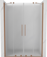 Mexen Velar Duo uși de duș glisante 140 cm, înghețat, alamă periată - 871-140-000-32-65