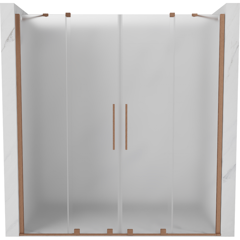 Mexen Velar Duo uși de duș glisante 170 cm, înghețat, cupru periat - 871-170-000-32-65