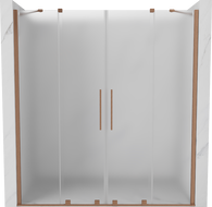 Mexen Velar Duo uși de duș glisante 170 cm, înghețat, cupru periat - 871-170-000-32-65