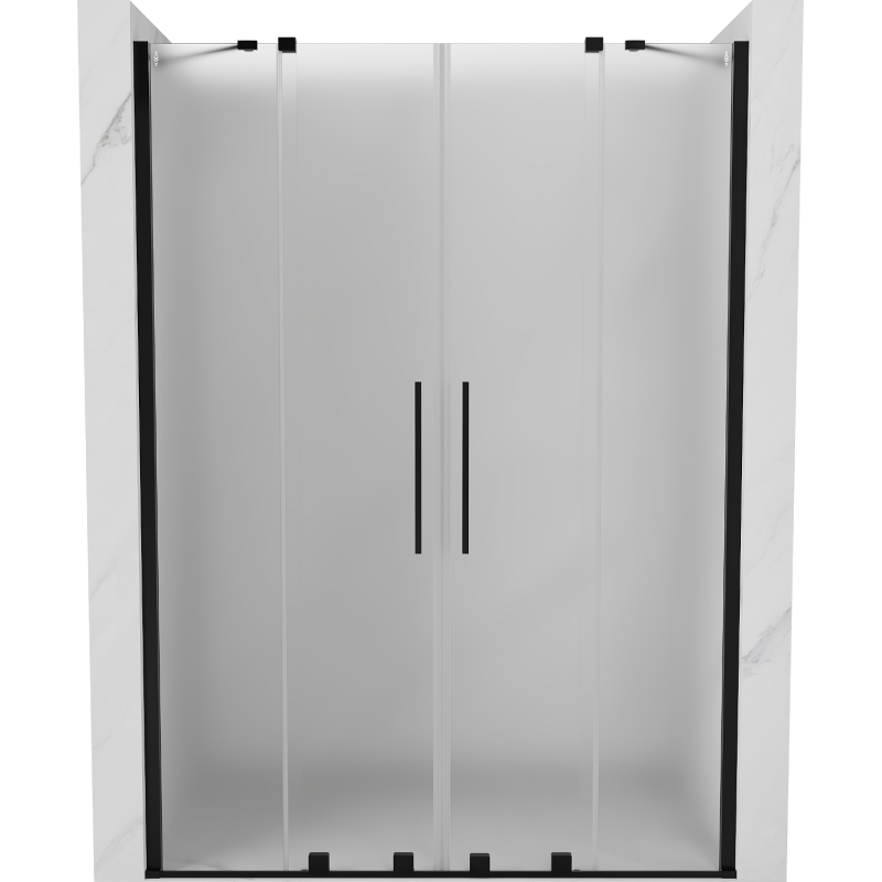 Mexen Velar Duo uși de duș glisante 140 cm, mat, negre - 871-140-000-32-70