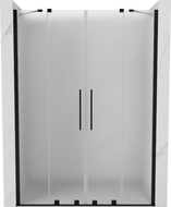Mexen Velar Duo toló zuhanyajtó 140 cm, deres, fekete - 871-140-000-32-70