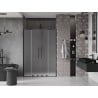 Mexen Velar Duo tolózuhanyajtó 160 cm, zúzmarás, fekete - 871-160-000-32-70