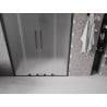 Mexen Velar Duo tolózuhanyajtó 160 cm, zúzmarás, fekete - 871-160-000-32-70