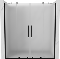 Mexen Velar Duo uși de duș glisante 180 cm, mat, negru - 871-180-000-32-70