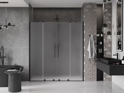Mexen Velar Duo uși de duș glisante 180 cm, mat, negru - 871-180-000-32-70