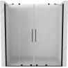 Mexen Velar Duo uși de duș glisante 200 cm, înghețat, negru - 871-200-000-32-70