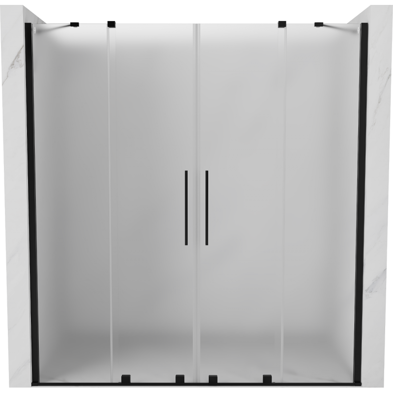 Mexen Velar Duo toló zuhanyajtó 170 cm, deres, fekete - 871-170-000-32-70