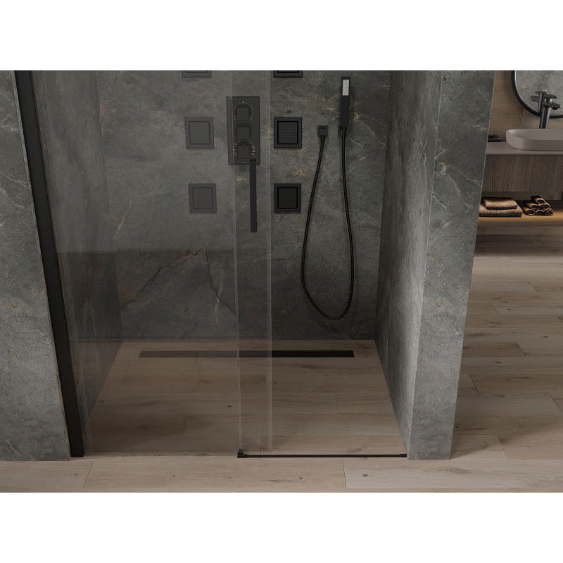 Mexen Omega uși de duș glisante 120 cm, transparent, negru - 825-120-000-70-00