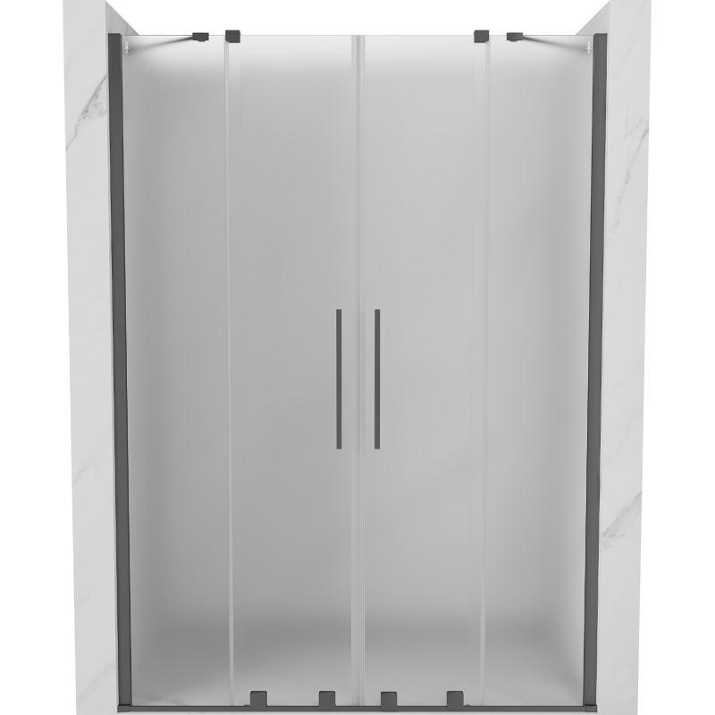 Mexen Velar Duo uși de duș glisante 150 cm, mată, metal armat - 871-150-000-32-95
