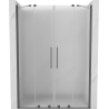 Mexen Velar Duo uși de duș glisante 140 cm, mat, gun metal - 871-140-000-32-95