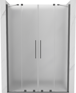 Mexen Velar Duo uși de duș glisante 140 cm, mat, gun metal - 871-140-000-32-95