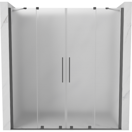 Mexen Velar Duo uși de duș glisante 170 cm, înghețat, metal armat - 871-170-000-32-95